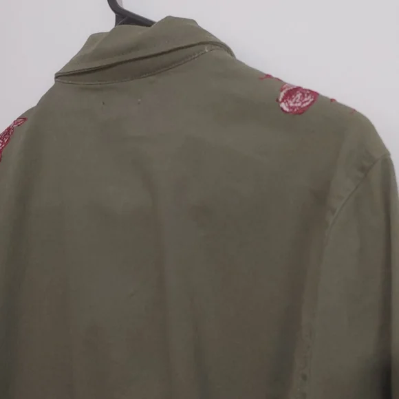 Francesca’s Military Style Olive Green Jacket - Picture 11 of 15